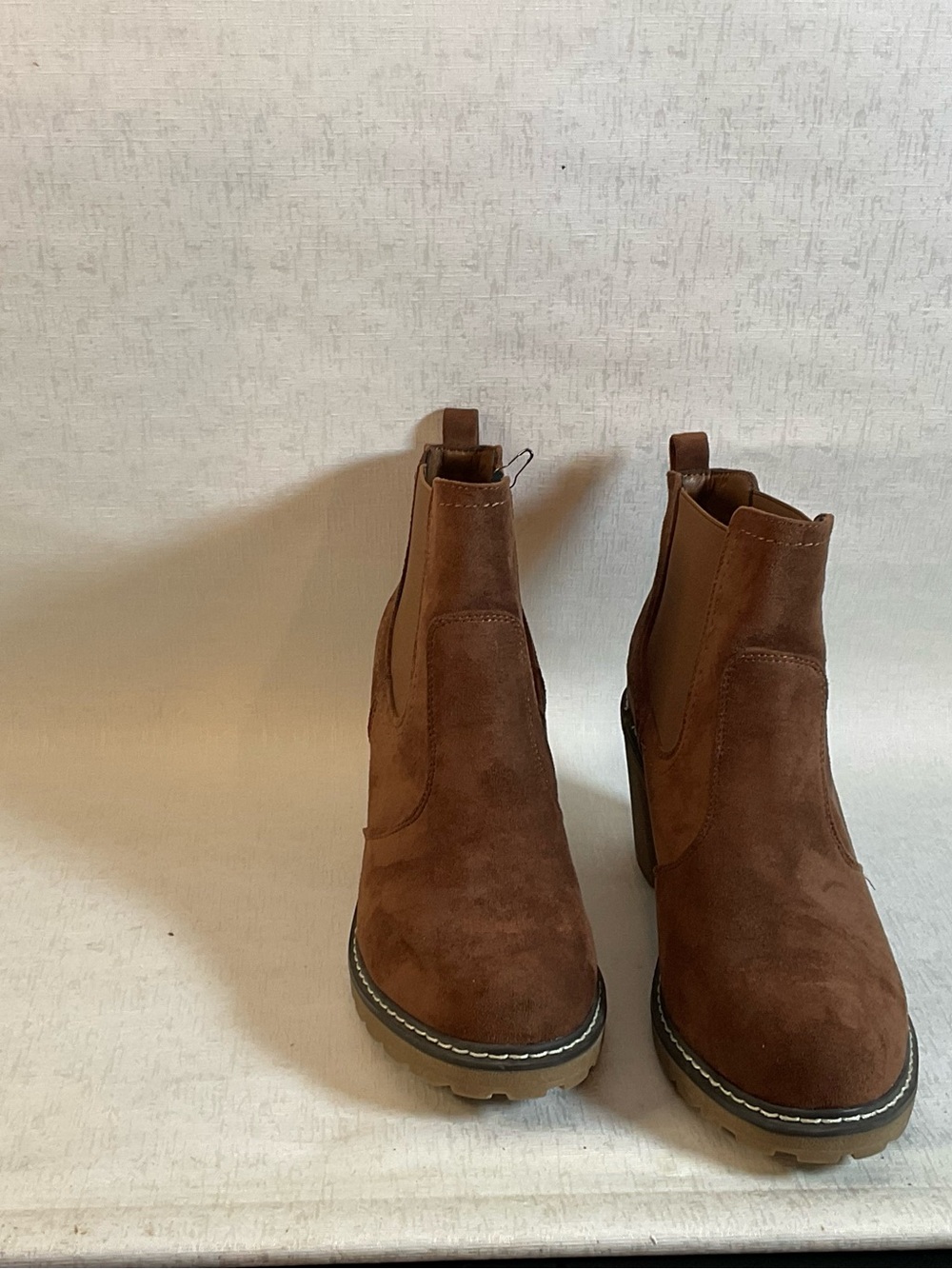 Women's Brown Chelsea Lug Ankle Boots